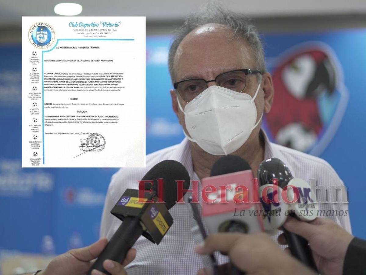 ¿Por qué el Victoria decidió retirar la demanda en donde perdían puntos Real Sociedad y Honduras Progreso?