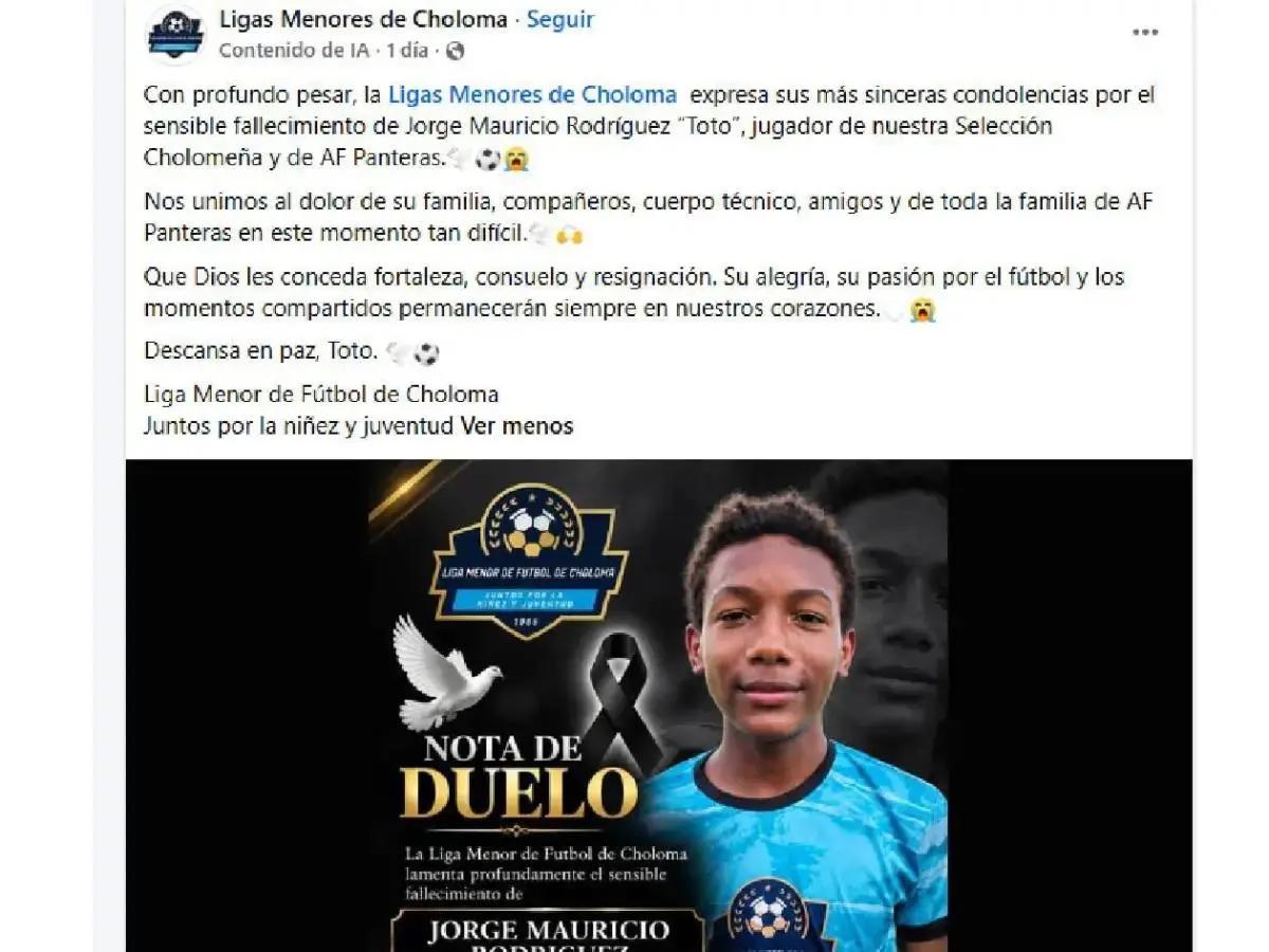Le quitan la vida a joven futbolista en Choloma, Cortés; esto es lo que se sabe