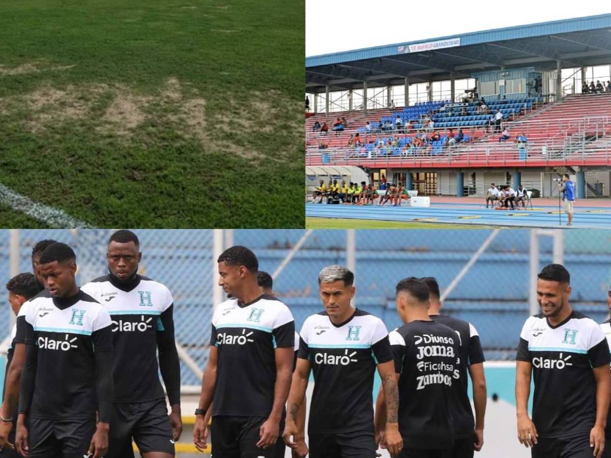 Honduras sufre en la eliminatoria: Así es la pésima cancha en que jugará ante Islas Caimán
