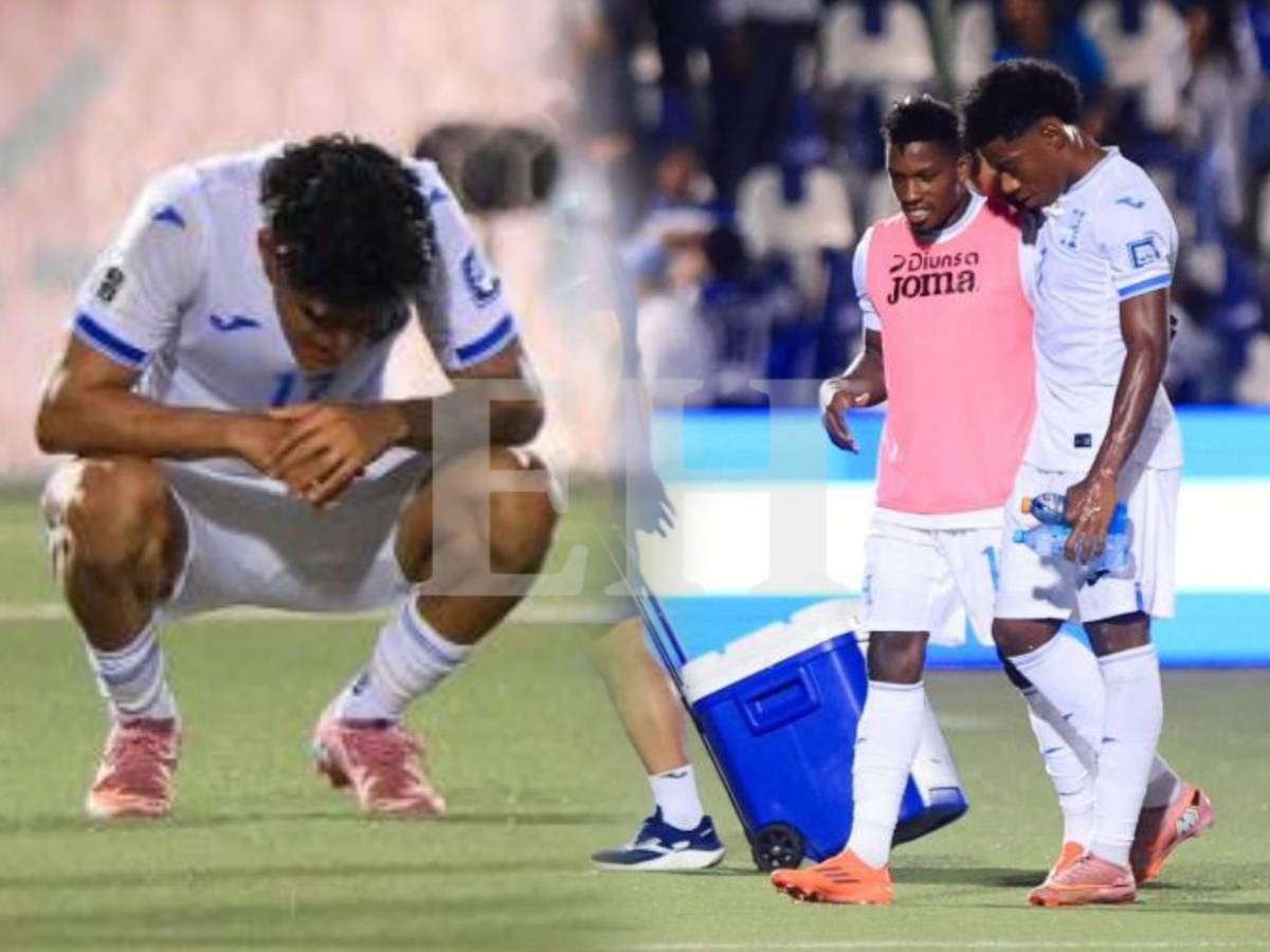 Tristeza de jugadores de Honduras luego de caer ante Nicaragua por la eliminatoria