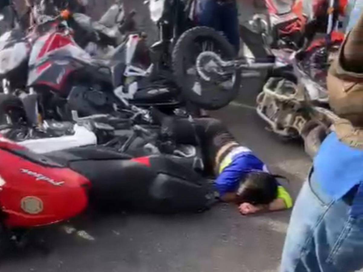 Múltiple colisión de motocicletas deja varios heridos en Comayagua