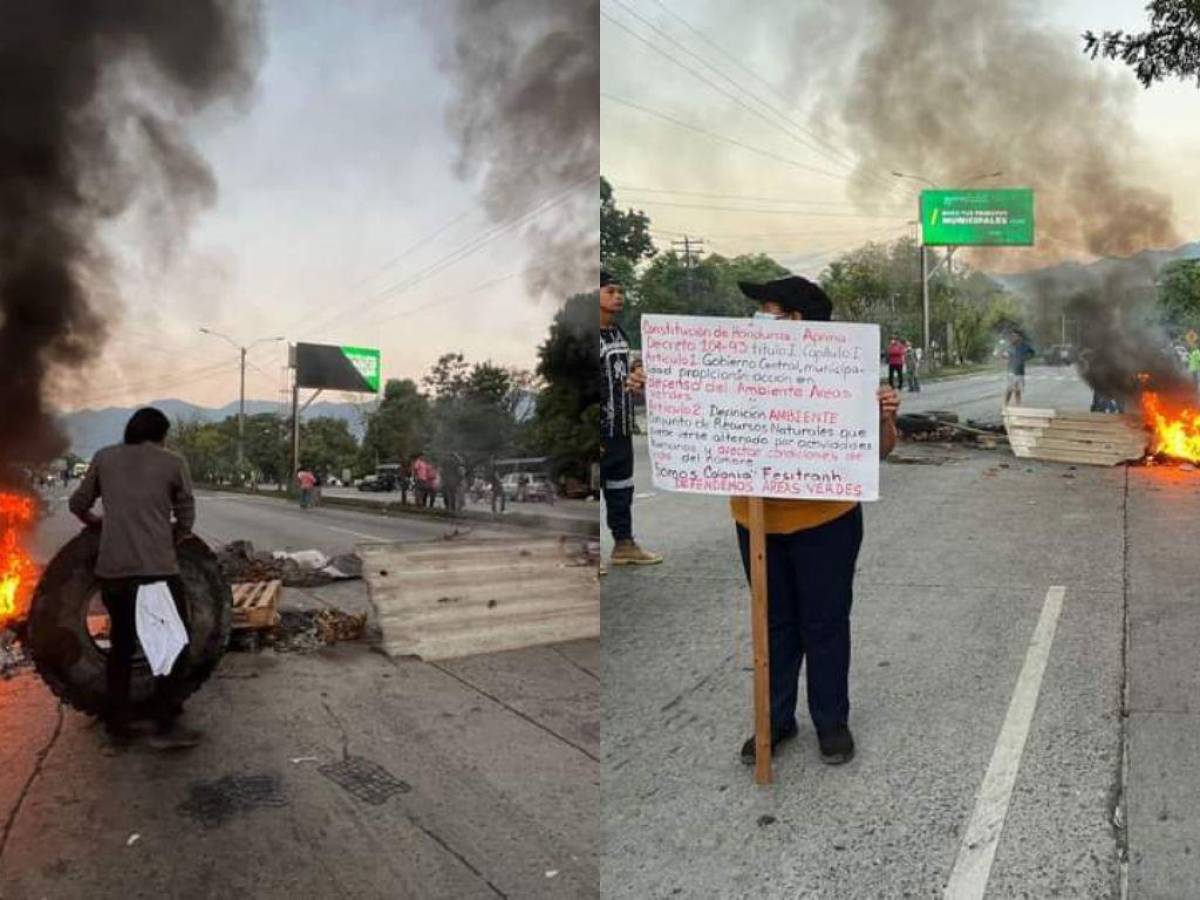Jornada de protestas y tomas de carretera en diferentes sectores de San Pedro Sula