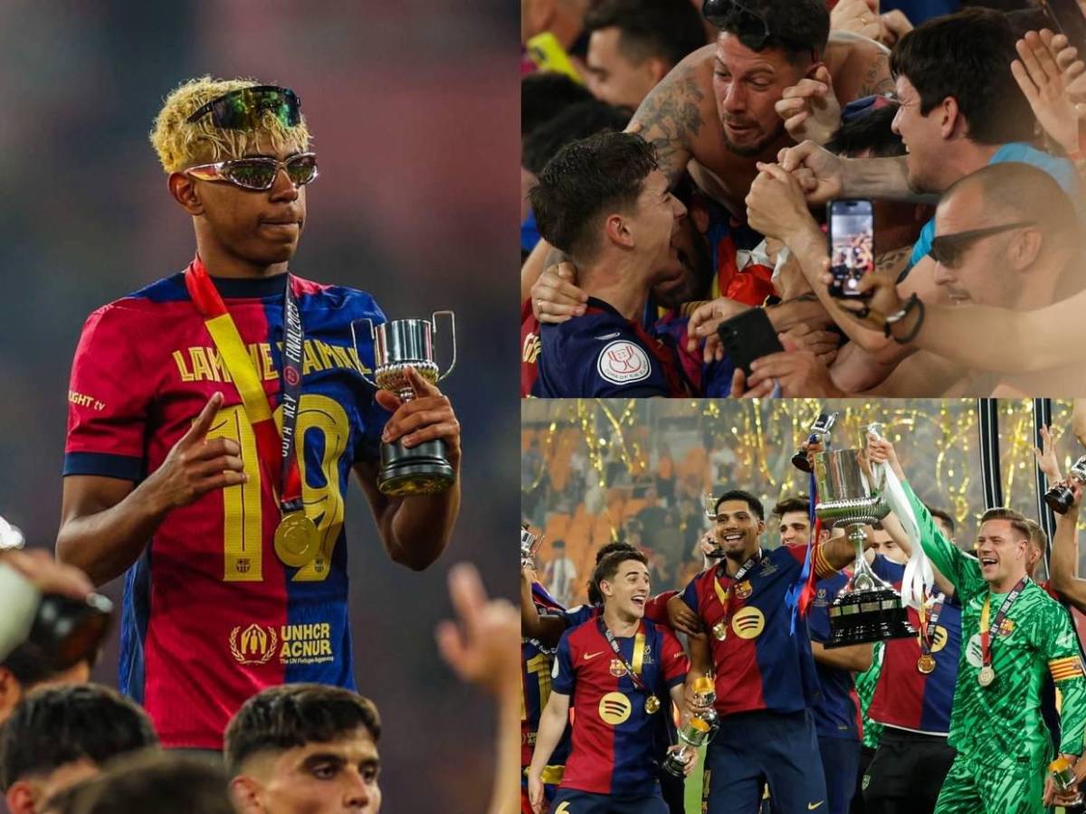 El campeón celebra como quiere: Show de Lamine, aficionados eufóricos y Barcelona levantó la copa El campeón celebra como quiere: Show de Lamine, aficionados eufóricos y Barcelona levantó la copa