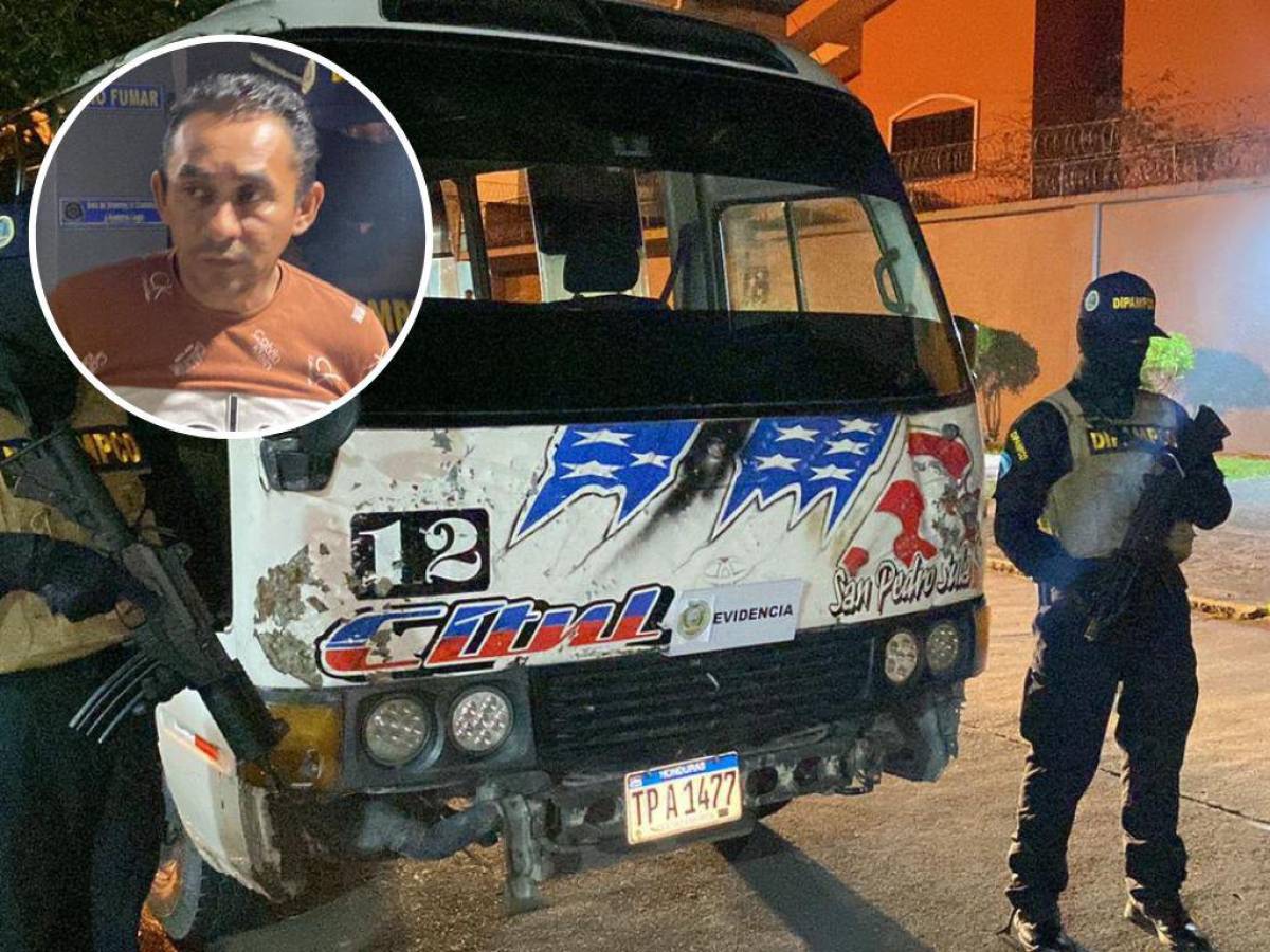 Capturan a conductor de bus ‘rapidito’ por cobrar extorsión en San Pedro Sula