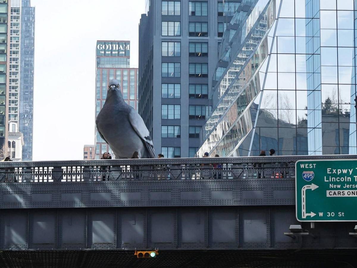 Toma vuelo, Dinosaur, escultura de paloma gigante que conquistó Manhattan dice adiós