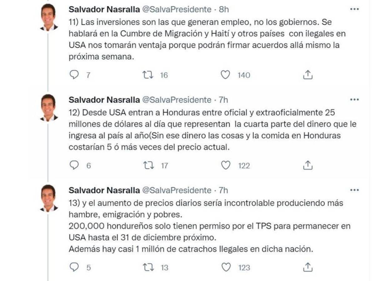 Nasralla: “Decisión política de Xiomara de no asistir a la Cumbre es oportunidad que pierde Honduras”