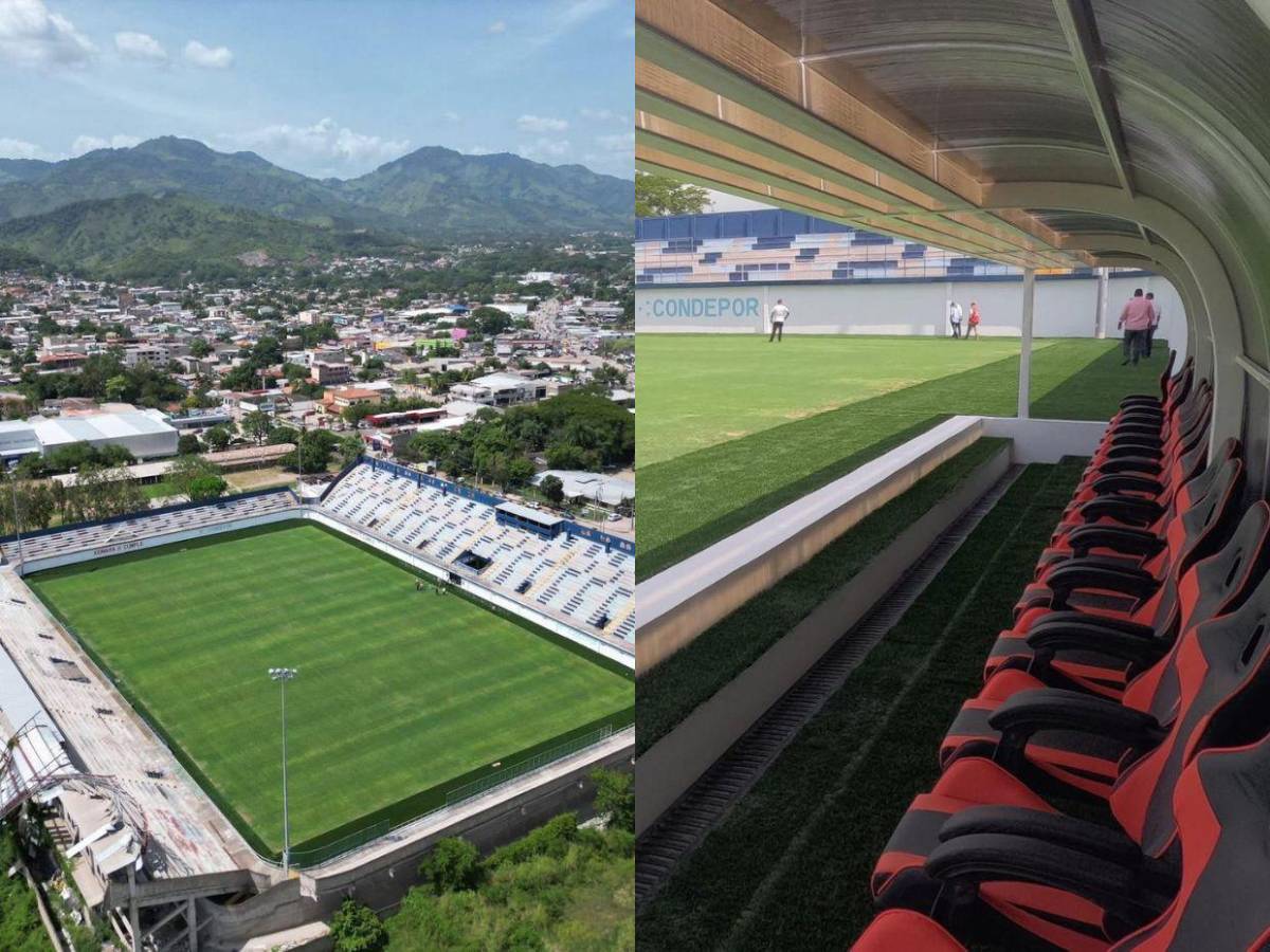 ¡Una belleza! Así está quedando el estadio Juan Ramón Brevé de Juticalpa con su nueva grama
