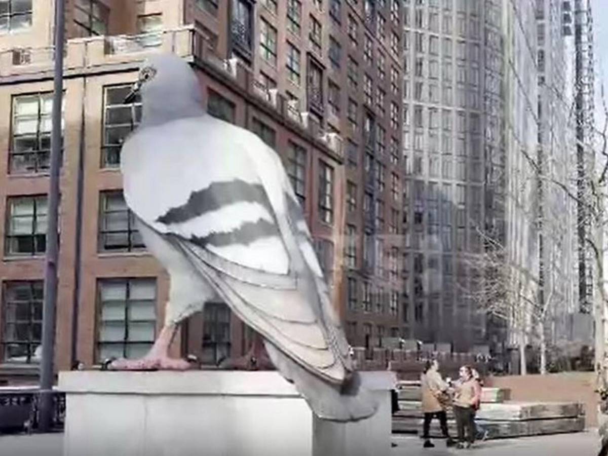 Toma vuelo, Dinosaur, escultura de paloma gigante que conquistó Manhattan dice adiós