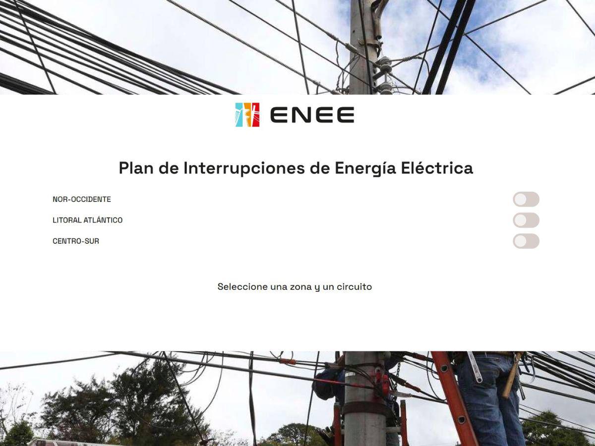 ¿Cómo revisar qué día su colonia sufrirá interrupción de energía eléctrica en la página web de la ENEE?