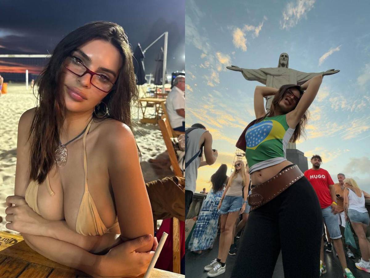 Emily Ratajkowski pasea en diminuto bikini por Río de Janeiro
