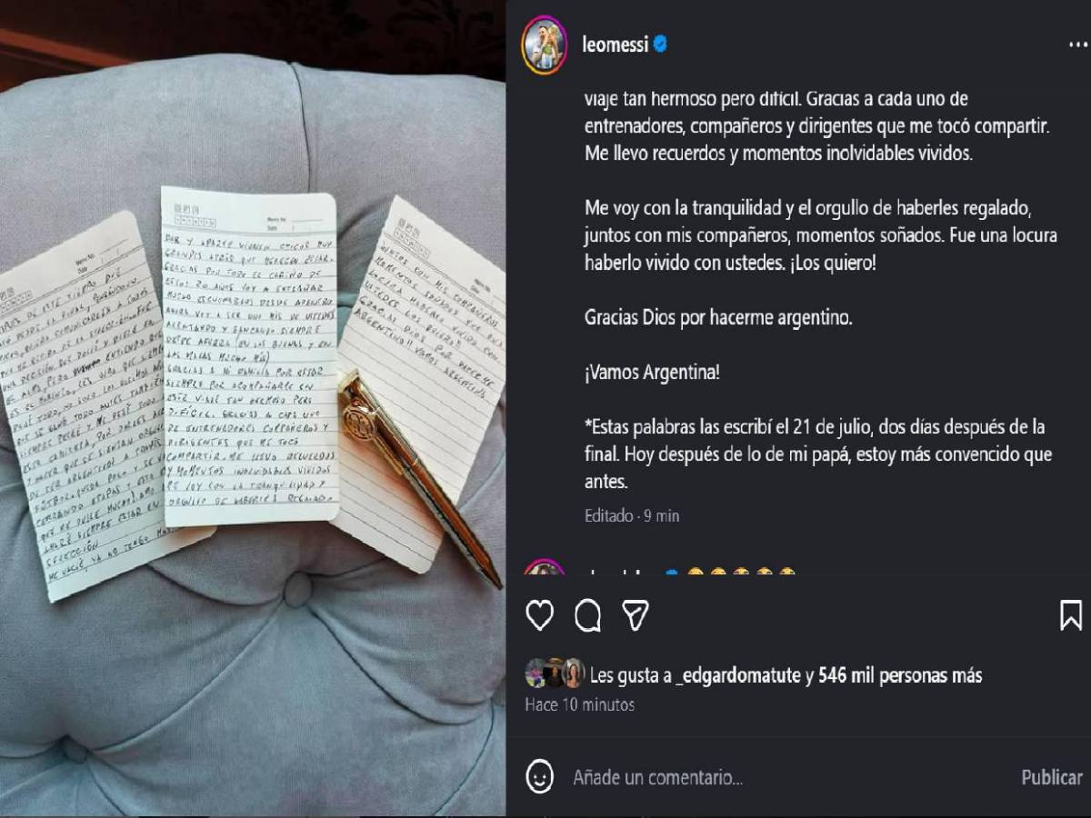Messi hace impactante anuncio tras muerte de su padre: sufre la selección de Argentina