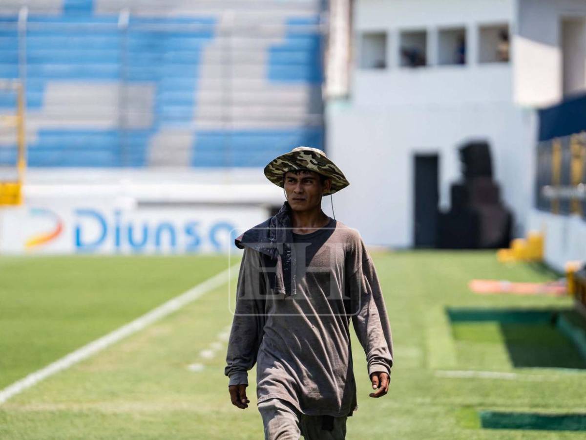 ¿Cómo quedó la grama? Pulen el estadio Morazán para la final entre Marathón y Motagua