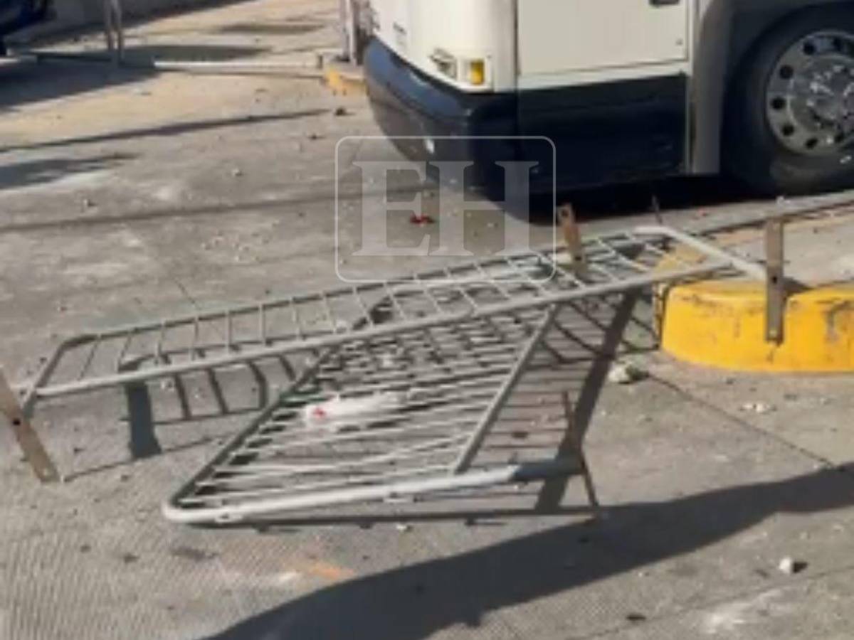 Destrozos a la propiedad privada tras lluvia de piedras y balazos antes del Motagua vs Olimpia