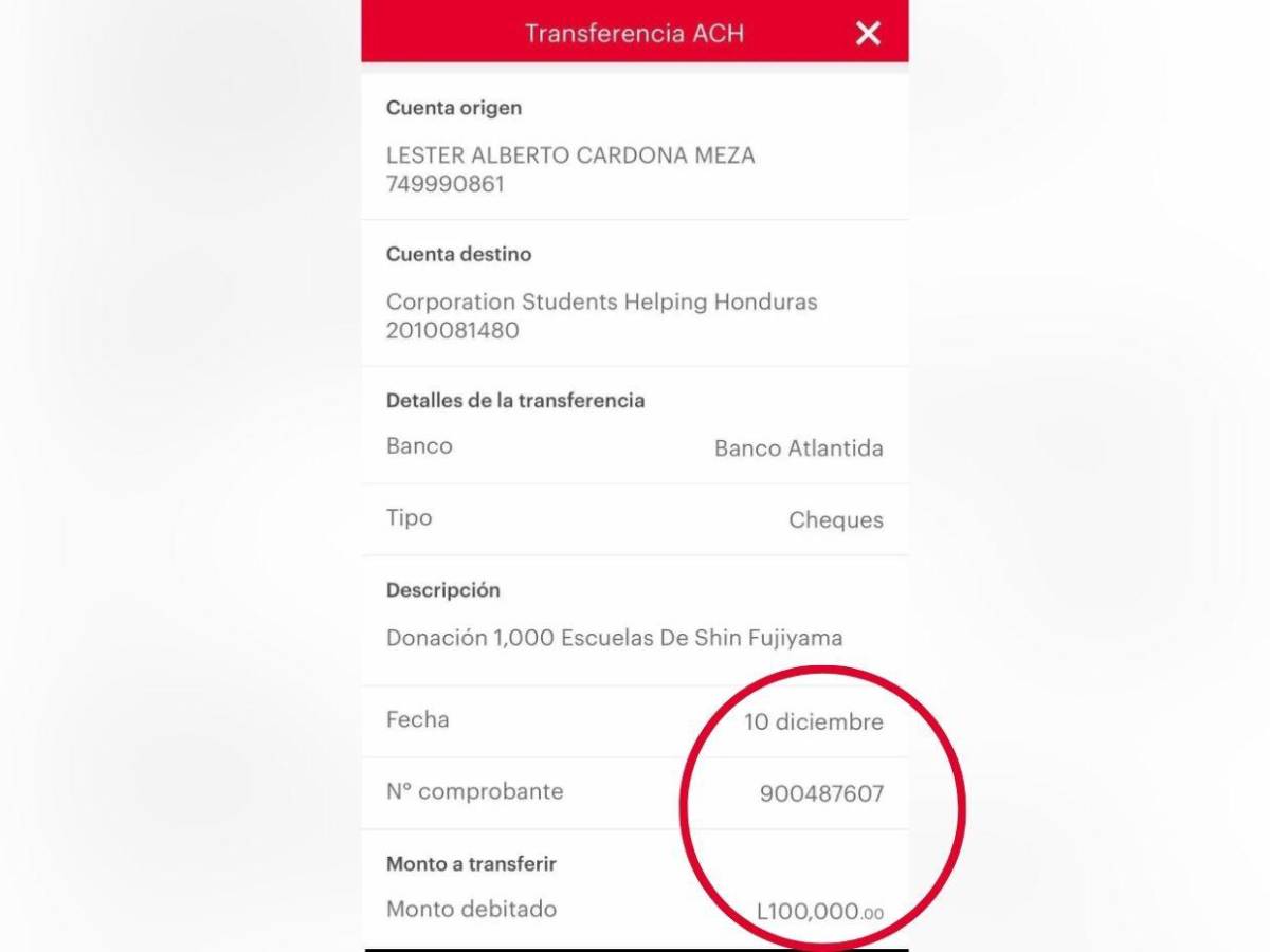 ¿Supremo donó L100,000 a proyecto educativo de Shin Fujiyama? Esto se sabe