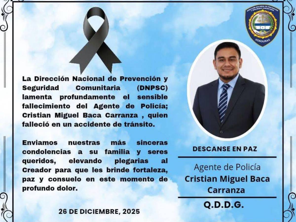 Así era Cristian Baca, policía y abogado que murió en trágico accidente en la CA-5