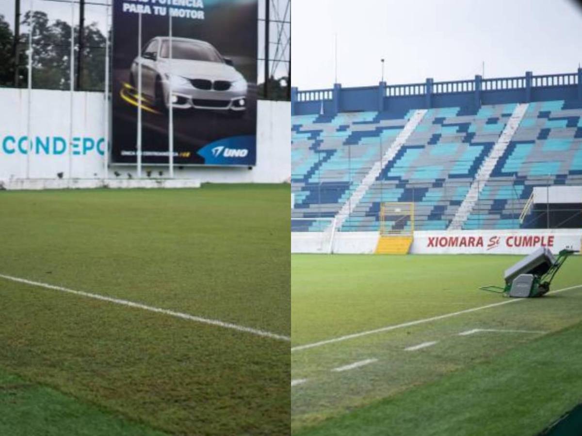 La razón por la que ha cambiado de color la grama del estadio Morazán de San Pedro Sula