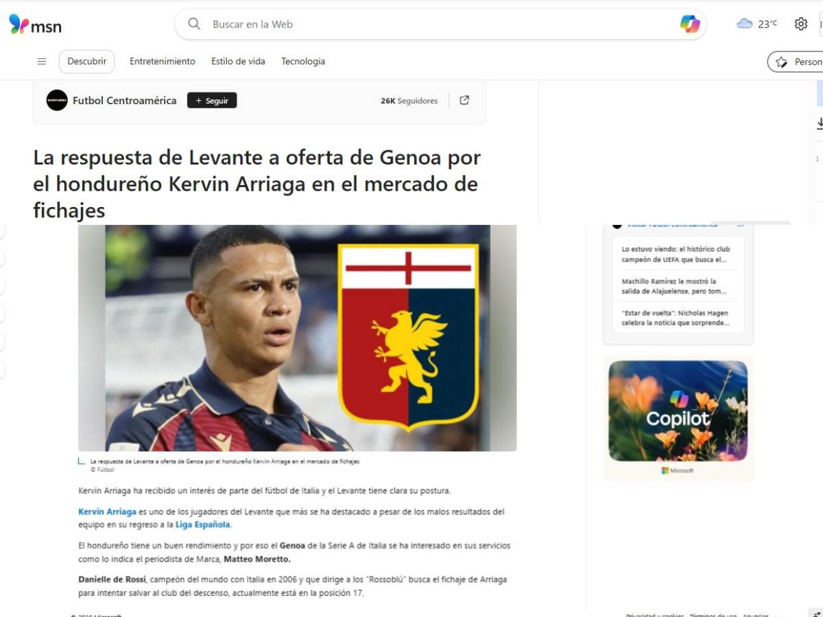 Kervin Arriaga: Lo que dicen los medios de España he Italia por posible fichaje a la Serie A