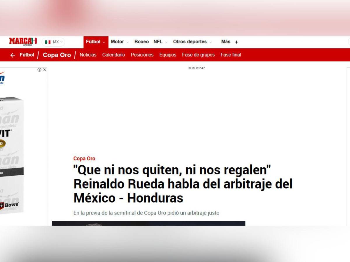 Prensa mexicana calienta la semifinal de México vs Honduras en Copa Oro 2025