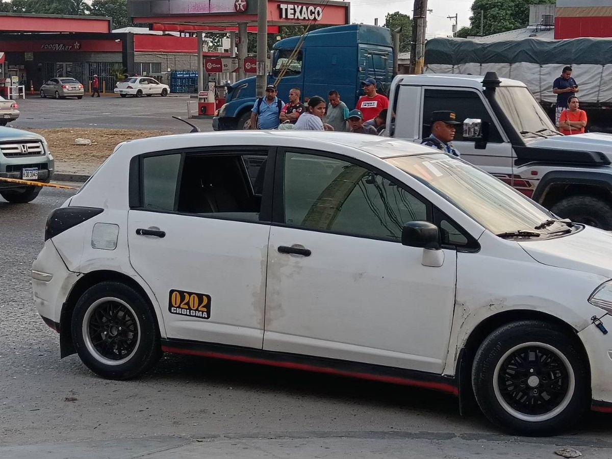 Recibió varios disparos: así quedó el carro de Grevil Castillo, taxista VIP asesinado en Choloma