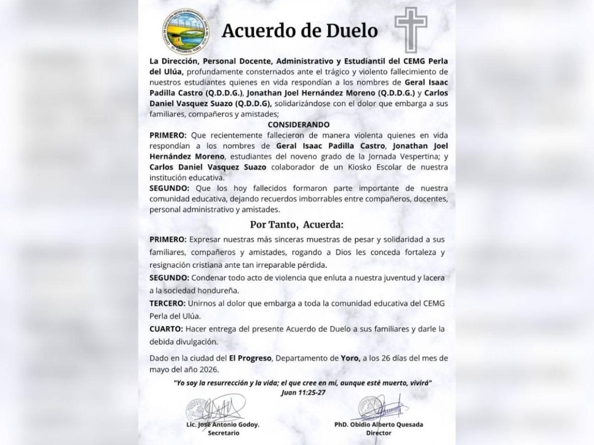 ¿Los confundieron con pandilleros? Revelan por qué habrían asesinado a los estudiantes en Yoro