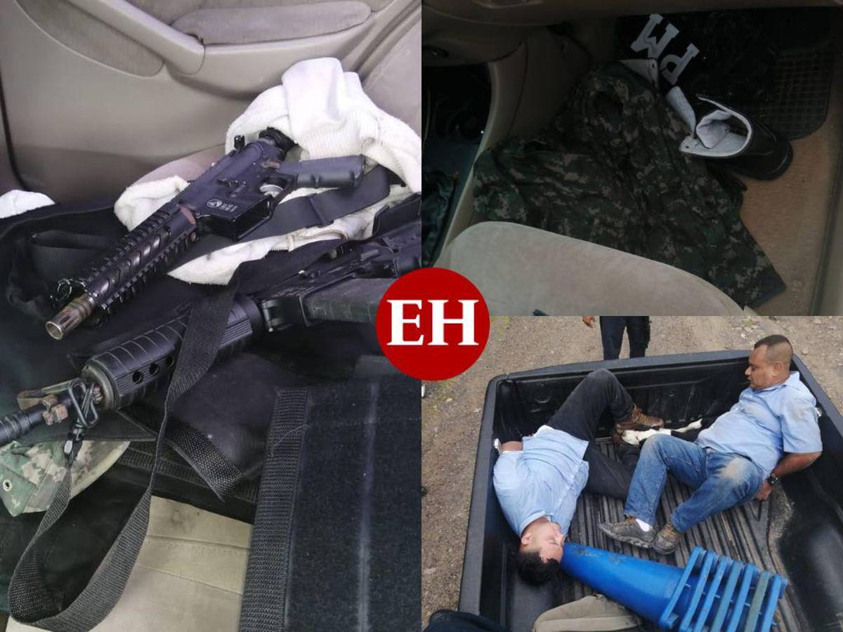 Caen dos hombres con armas e indumentaria militar mientras asaltaban negocios en Sabanagrande