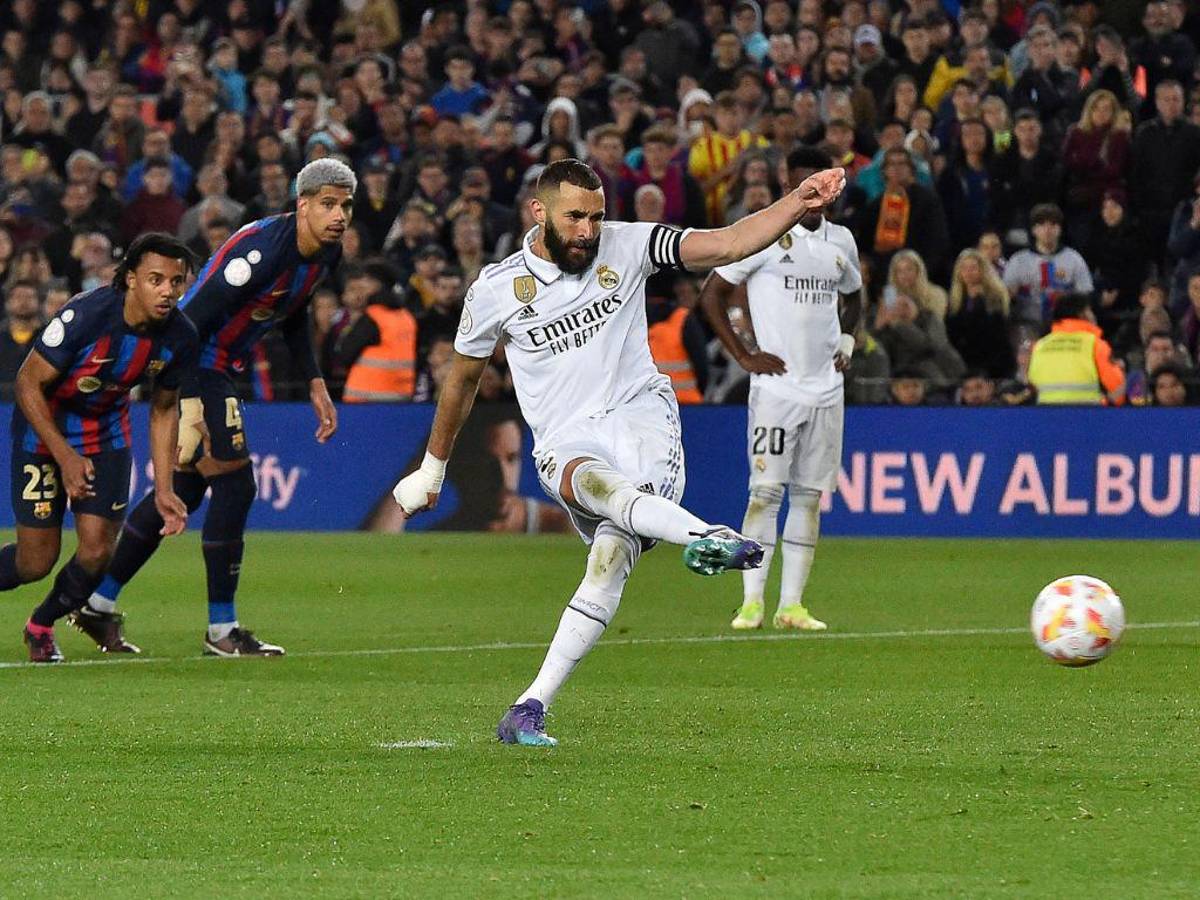 ¡Con un hat-trick! Benzema se luce y aplasta a Barcelona en la Copa del Rey