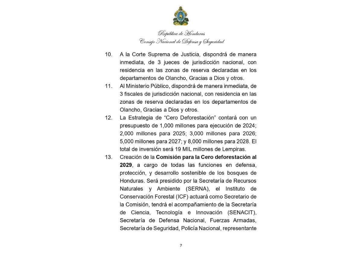Consejo de Defensa y Seguridad decreta estado de emergencia ambiental