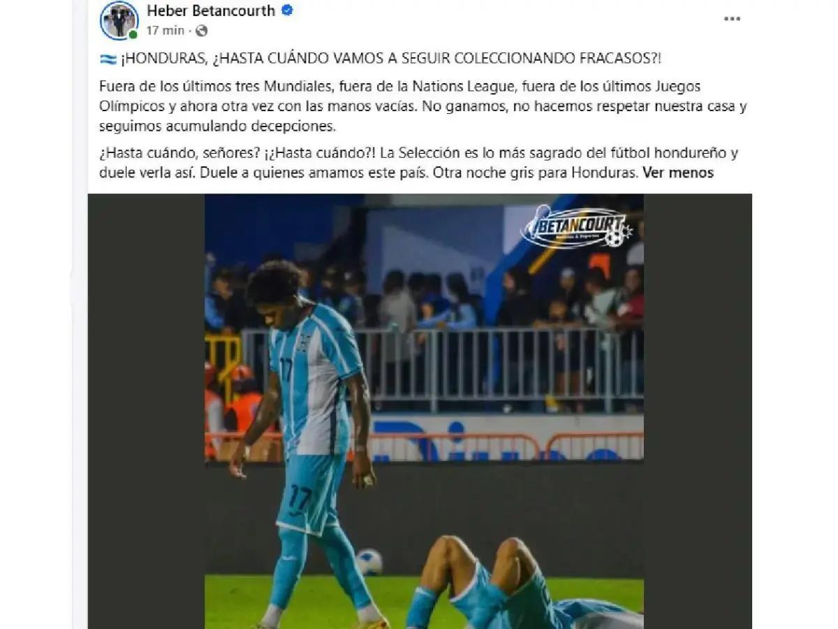 Fracaso: Carlos Pavón no perdona a jugadores de selección de Honduras