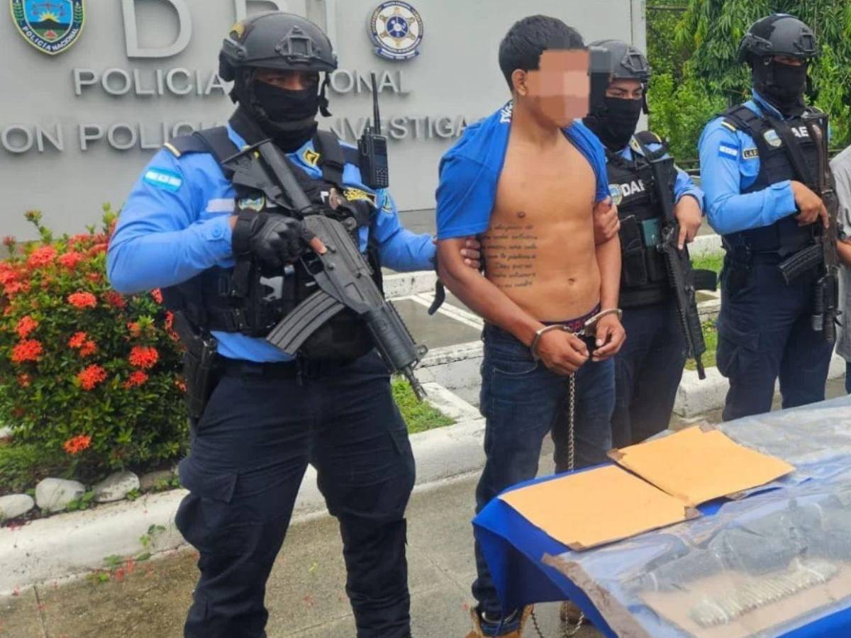 Encadenados de pies a manos: “Ready” y “El Chino”, terroristas de la MS-13 capturados en Choloma