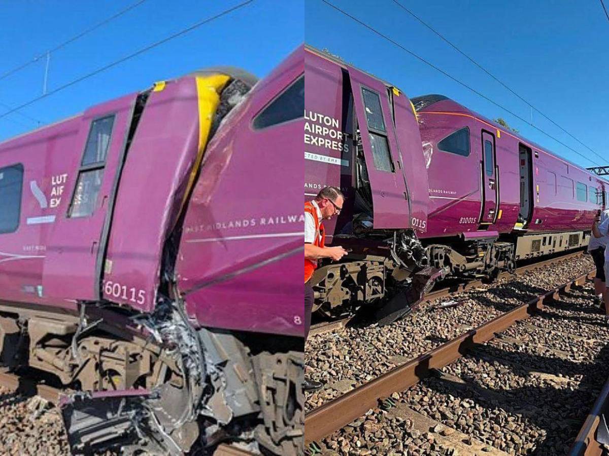 EN FOTOS: un muerto y decenas de heridos deja colisión de trenes en Bedford, Inglaterra