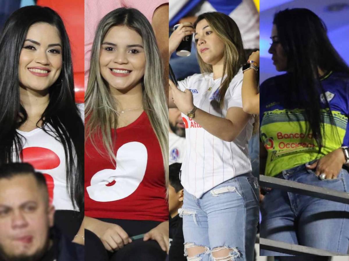 El Nacional se llena de lindas chicas en semifinal de Olimpia ante Olancho FC