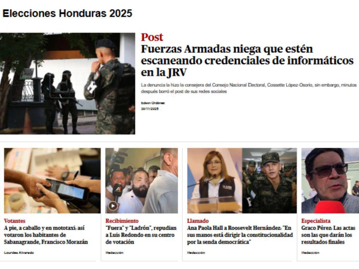 Lo que más destaca la prensa internacional sobre las elecciones Honduras 2025