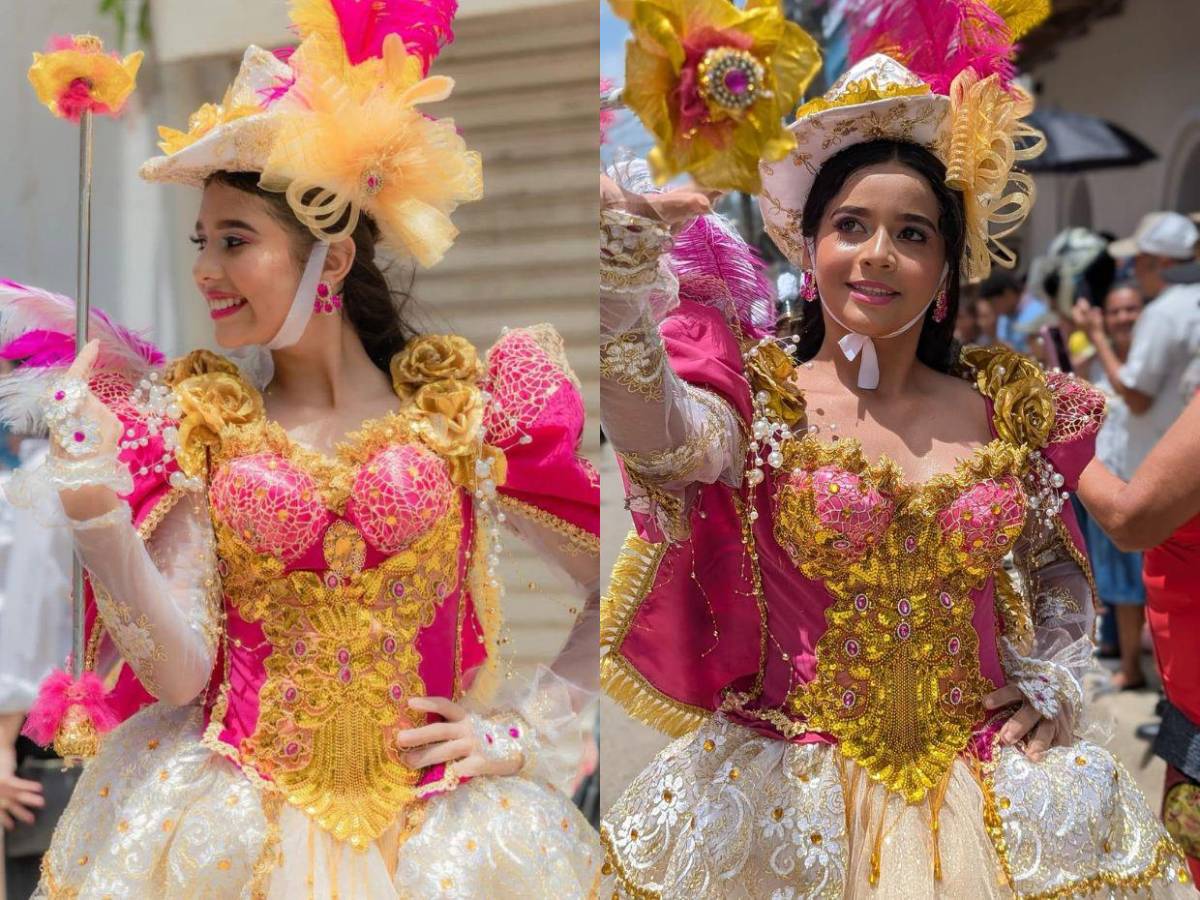Alta costura y elegancia: palillonas de Danlí, El Paraíso, impactan con sus trajes patrióticos