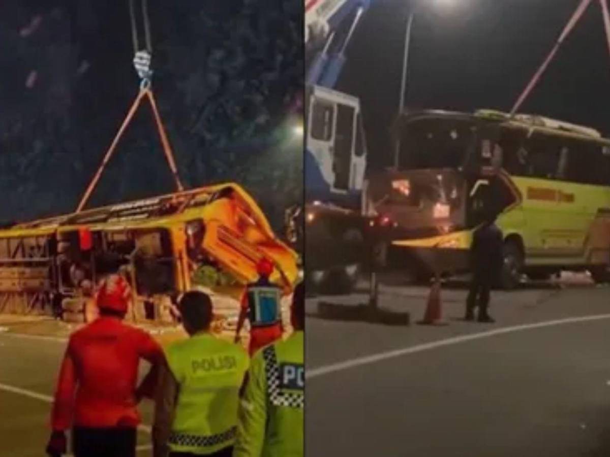 Tragedia en Indonesia: unos 16 muertos deja choque entre un autobús y camión cisterna