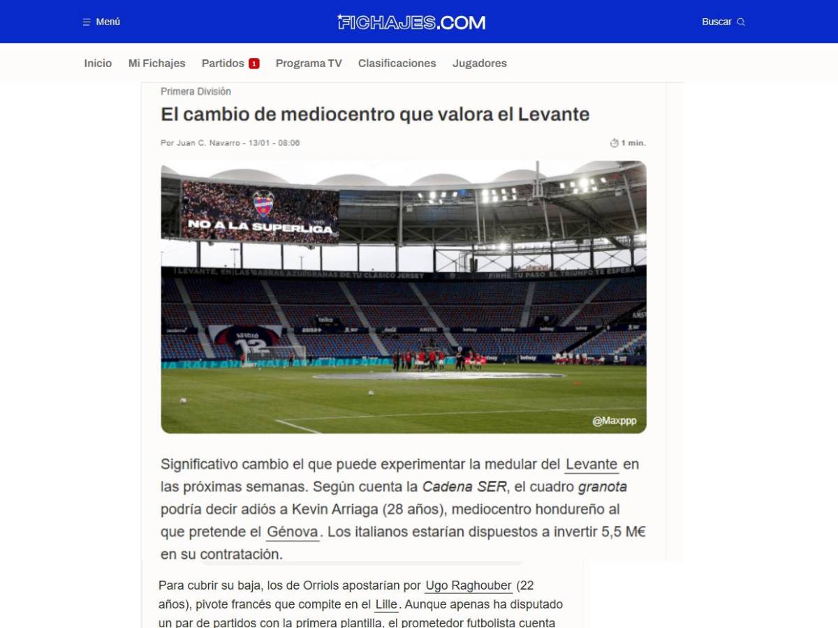 Kervin Arriaga: Lo que dicen los medios de España he Italia por posible fichaje a la Serie A