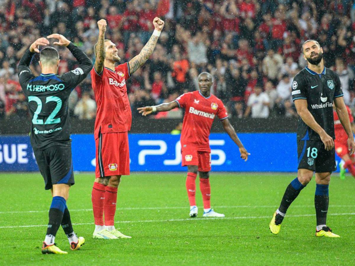 Atlético cae 2-0 frente a Leverkusen y se complica en la Champions