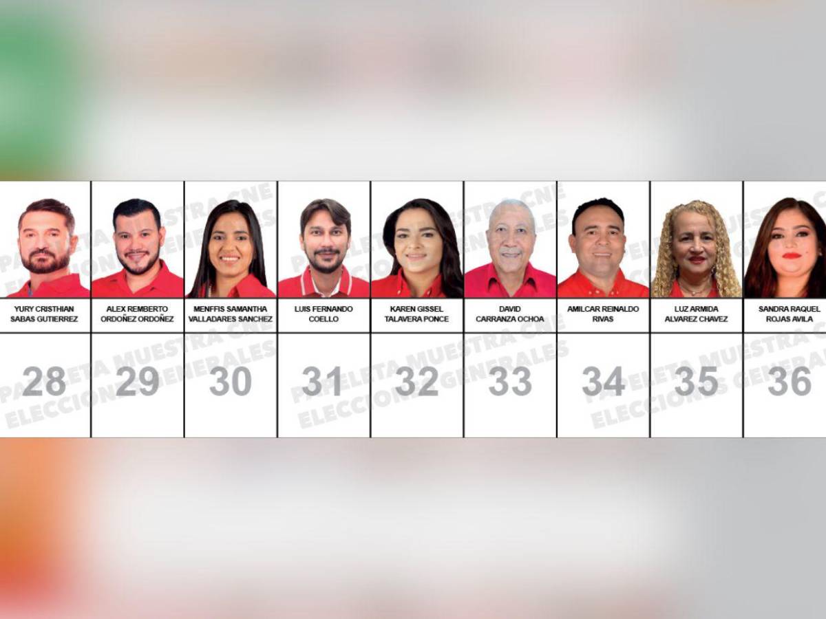 Con el esposo de Rixi y otros rostros: así va la papeleta de candidatos a diputados por Choluteca