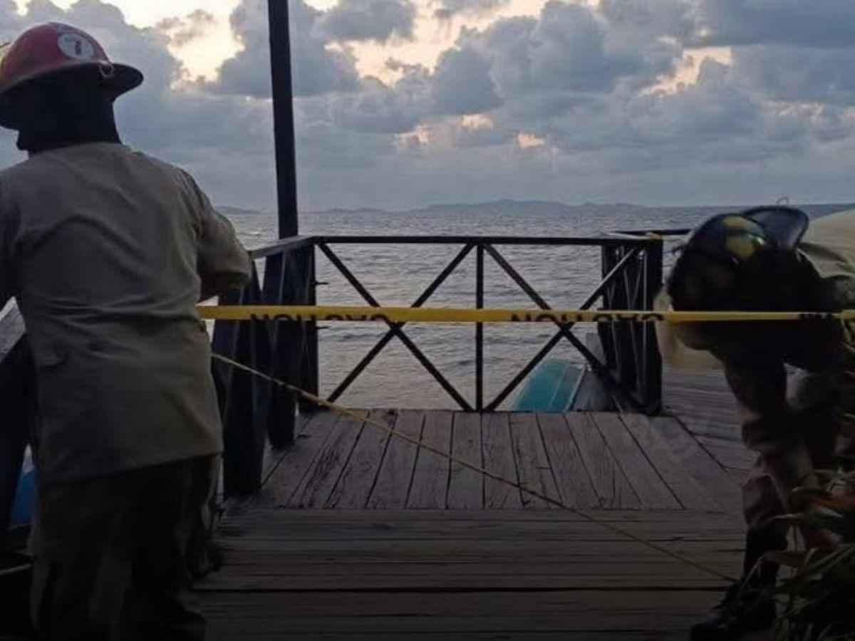 El muelle colapsó y tres personas cayeron al vacío: así ocurrió el incidente en Tela