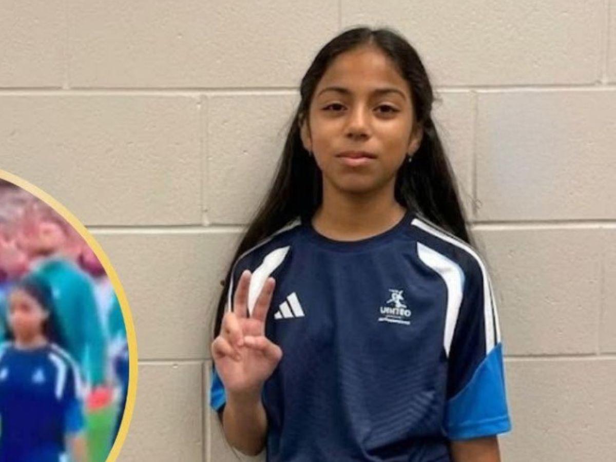 Génesis, la niña hondureña que salió al campo junto a Cristiano Ronaldo en el Mundial 2026