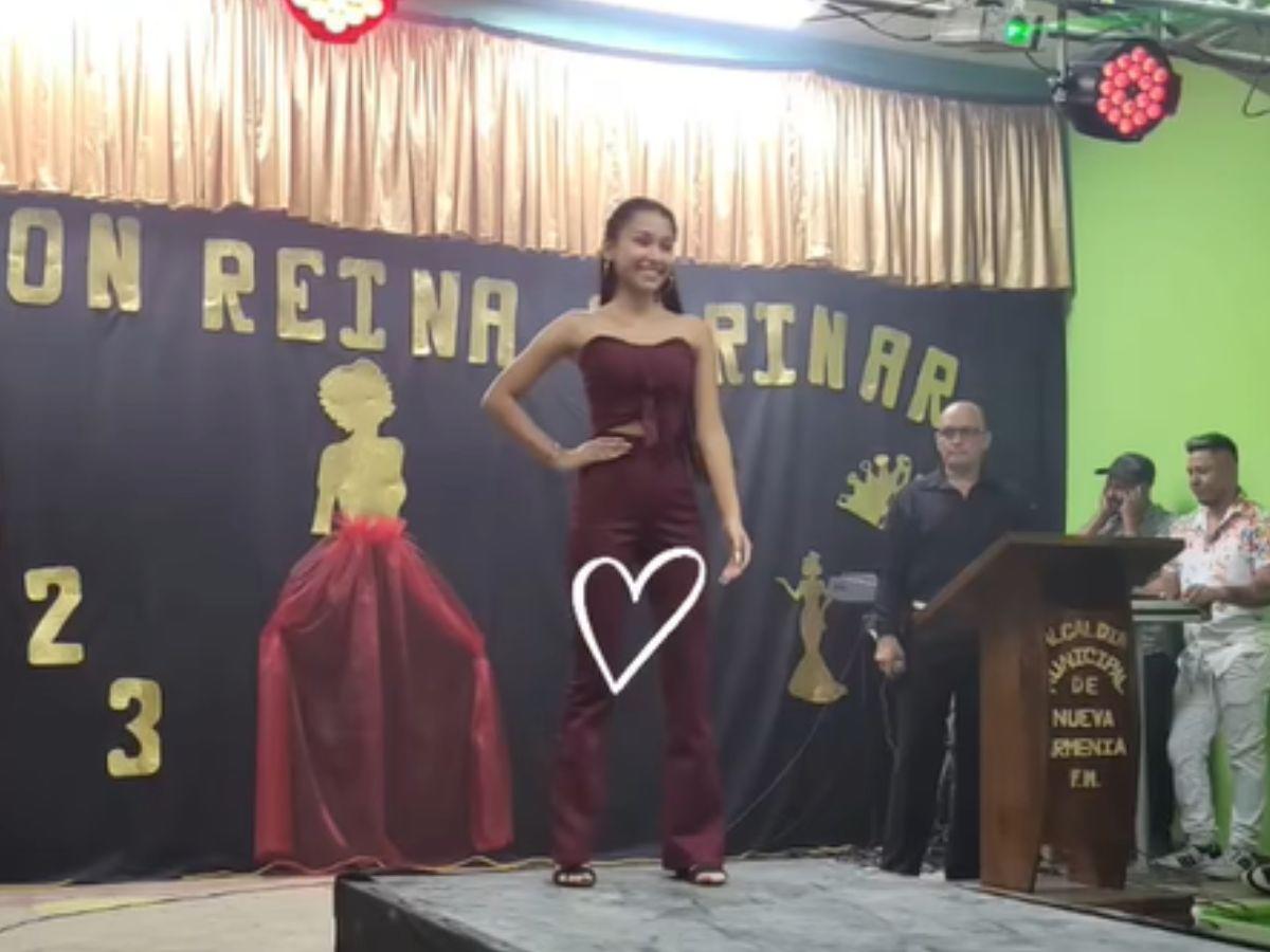 Murió carbonizada en su casa: Momento en que Jancy España se coronó como reina de Nueva Armenia