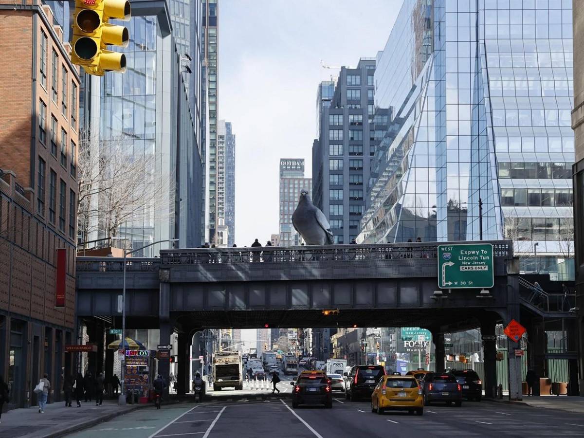 Toma vuelo, Dinosaur, escultura de paloma gigante que conquistó Manhattan dice adiós