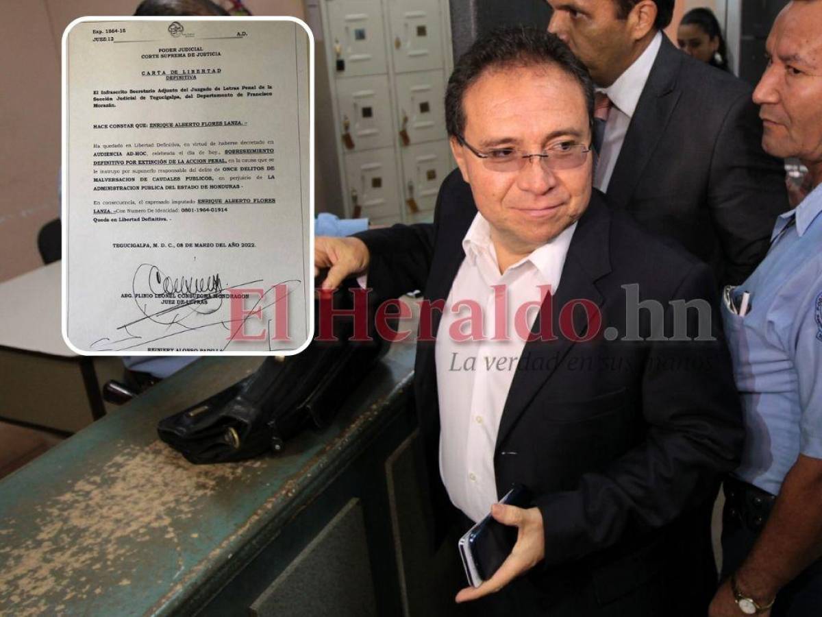 Beneficiado con amnistía, Enrique Flores Lanza recibe carta de libertad definitiva