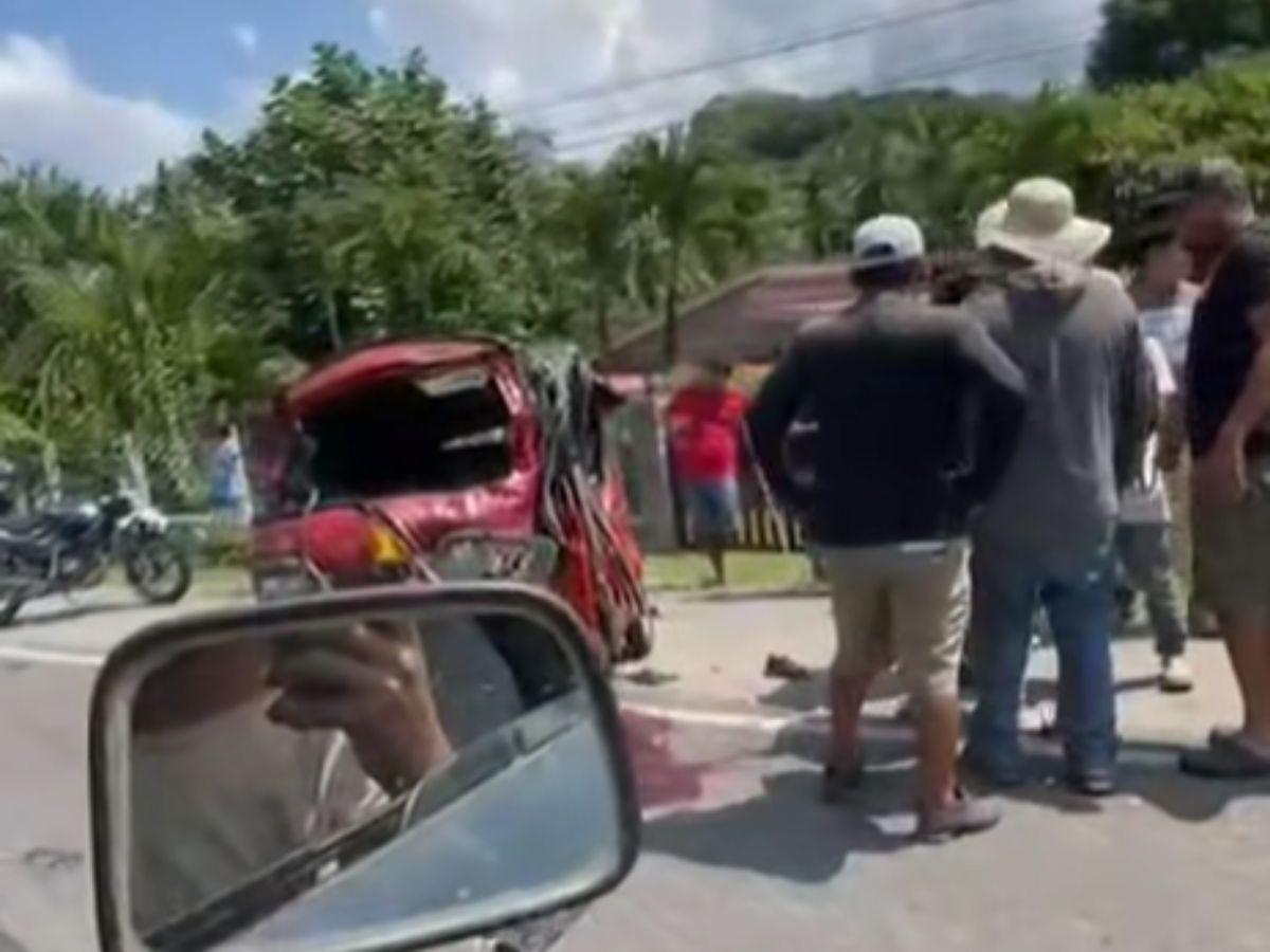 “El carro venía zigzagueando y voló”: así fue el accidente que dejó a dos niños muertos en Omoa