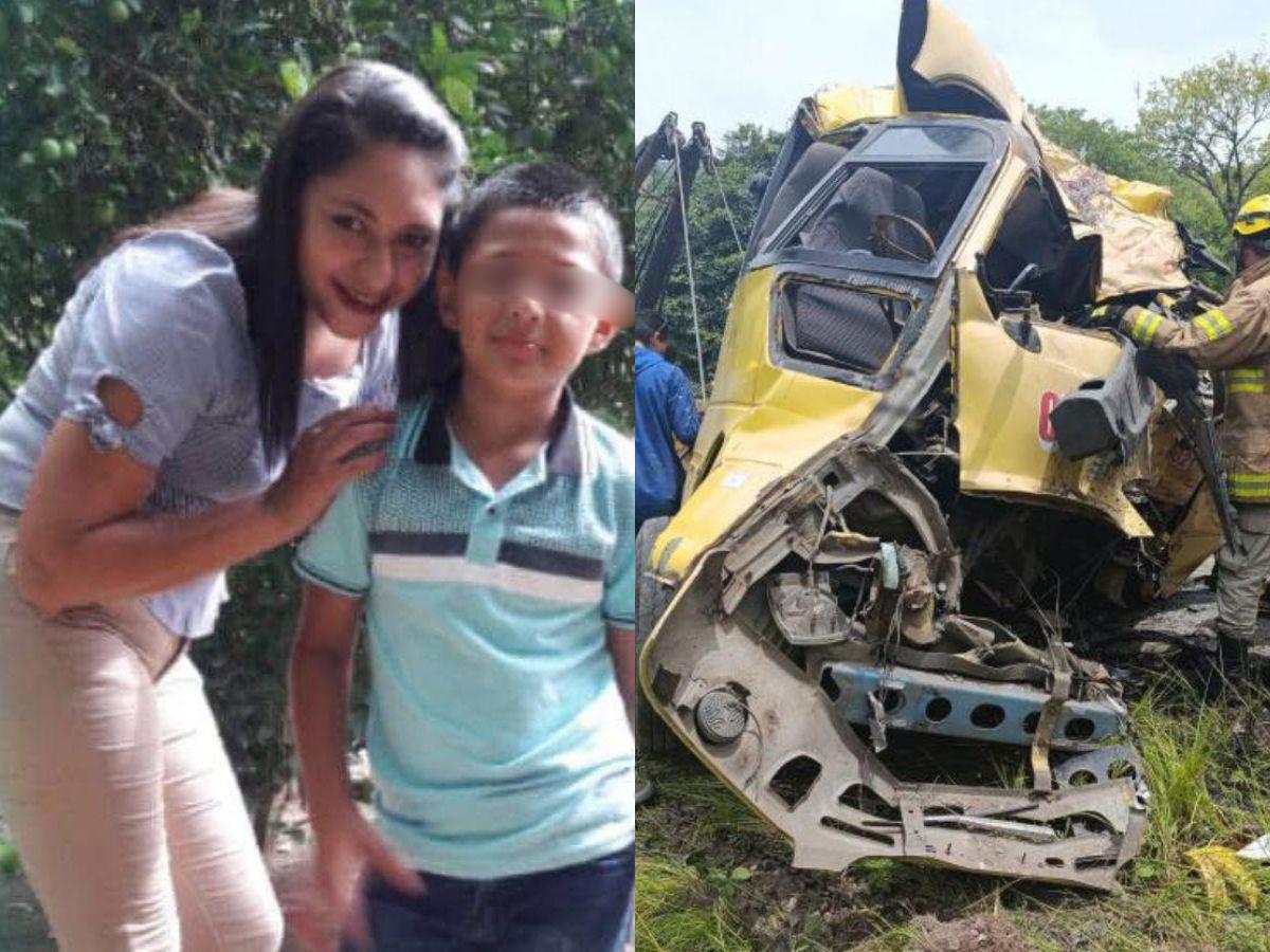 Fany viajó con su hijo para visitar a sus padres: víctima del brutal accidente de bus en Copán