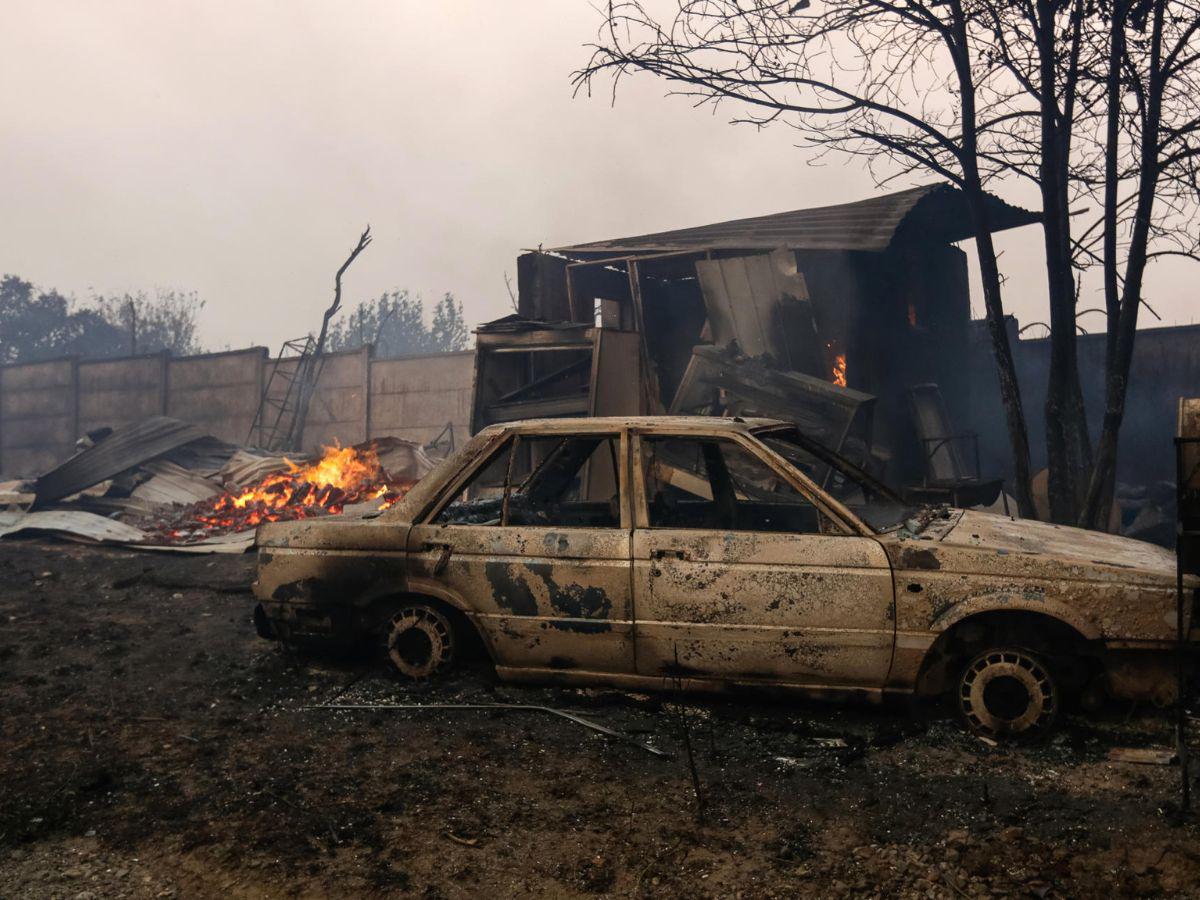 EN FOTOS: Con mascotas en brazos y lágrimas, chilenos abandonan sus casas tras incendio