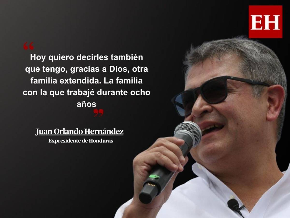 De rodillas solo ante Dios: Las frases de JOH a su regreso a Honduras