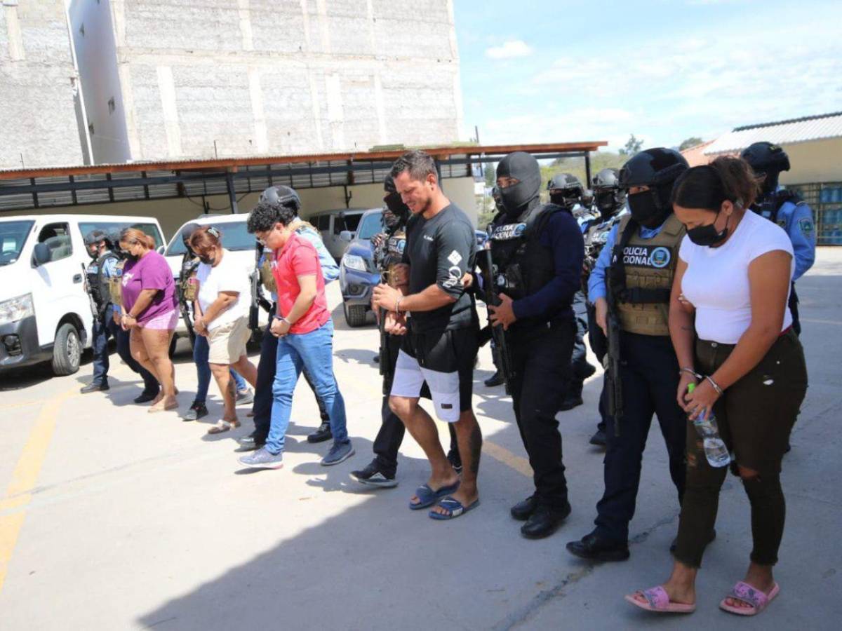 Capturan a cinco integrantes de la MS-13 vinculados al lavado de más de 70 millones de lempiras