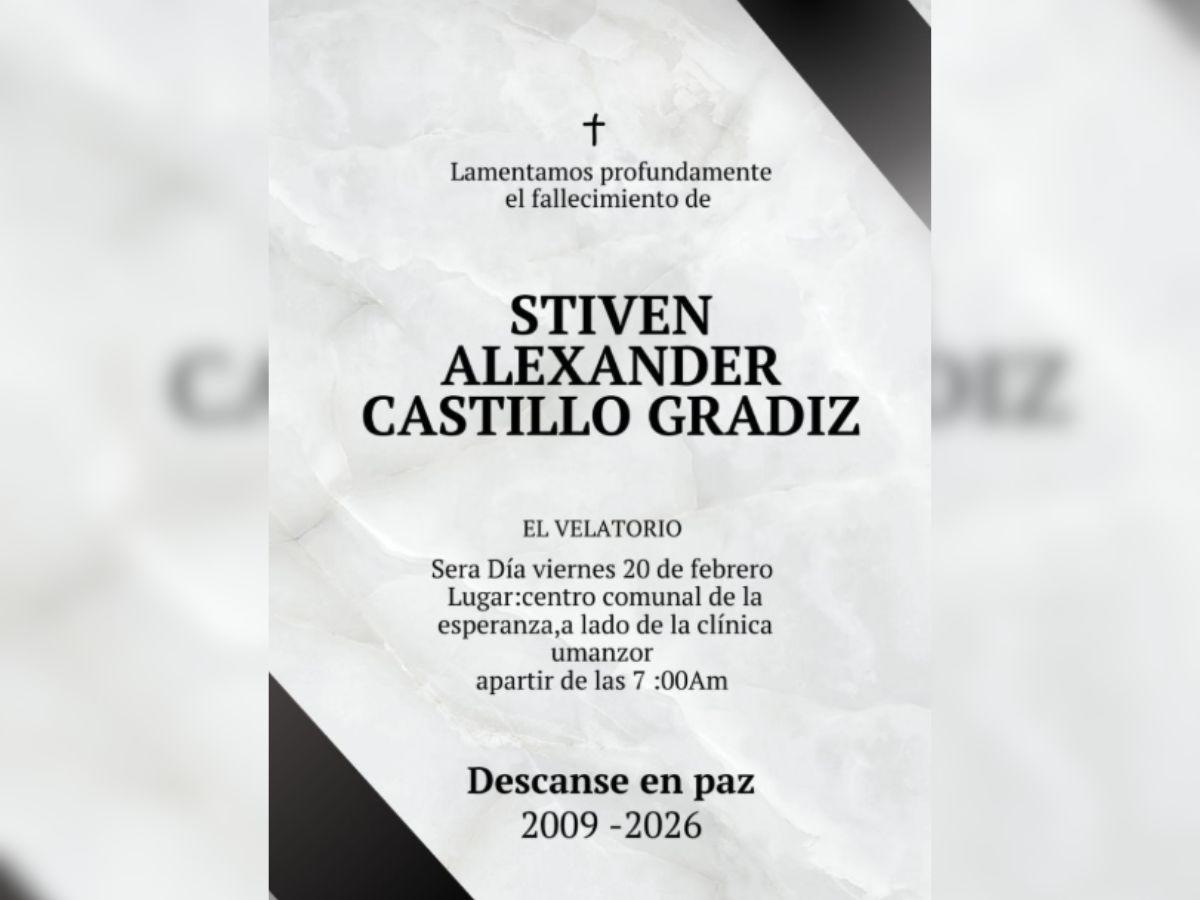 Andaba visitando a su novia: Stiven Castillo fue asesinado tras llamada en la capital