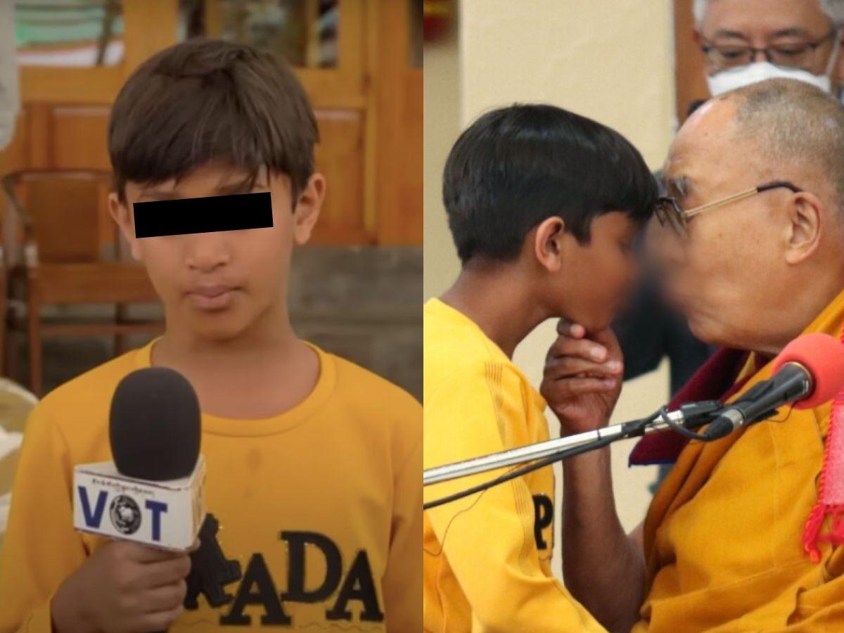 El niño al que el Dalái Lama besó en la boca habló tras lo sucedido