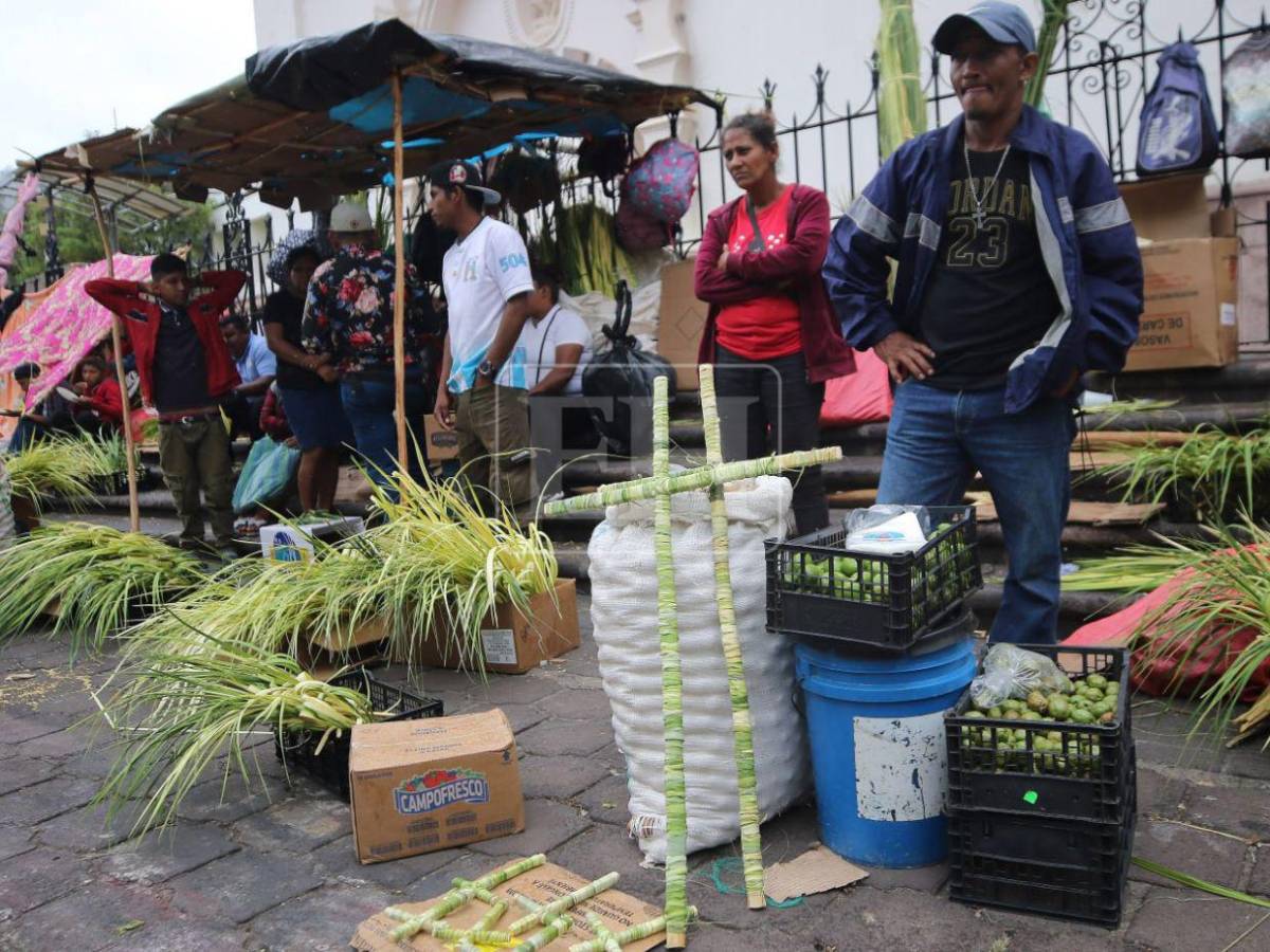 Tegucigalpa se viste de fe: inicia venta de ramos y cruces de palma en la capital